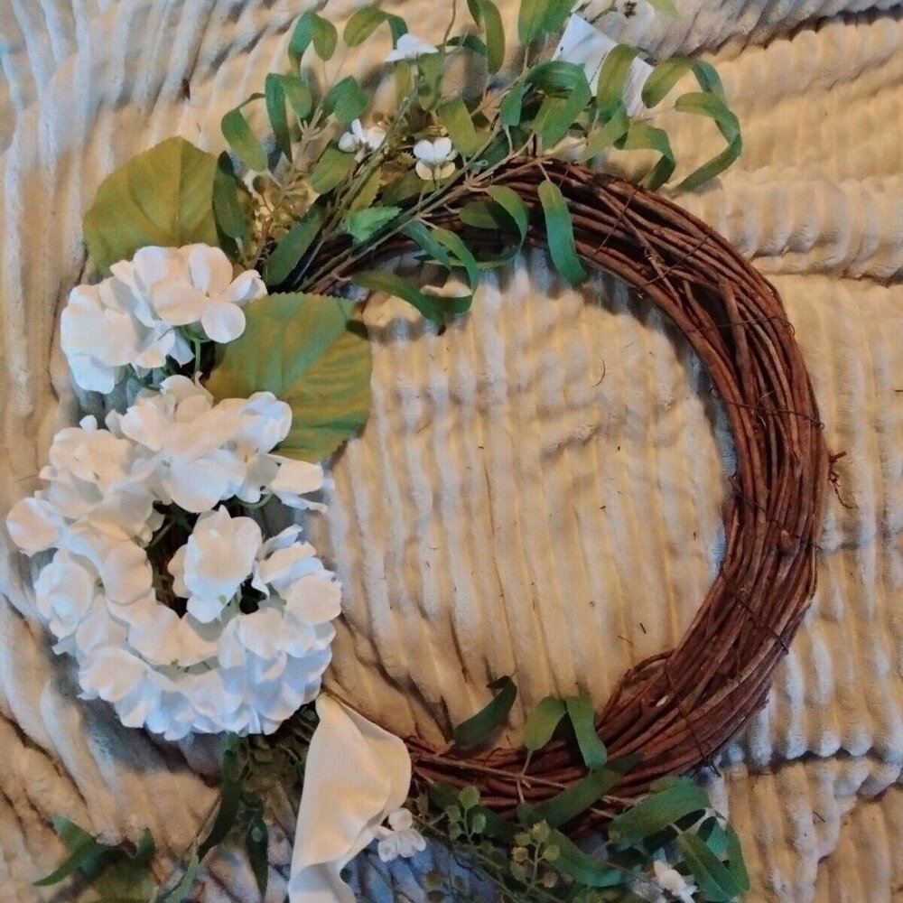 🎉16" Artificial Spring/Summer Floral Wreath Indoor/ Outdoor for Doors
